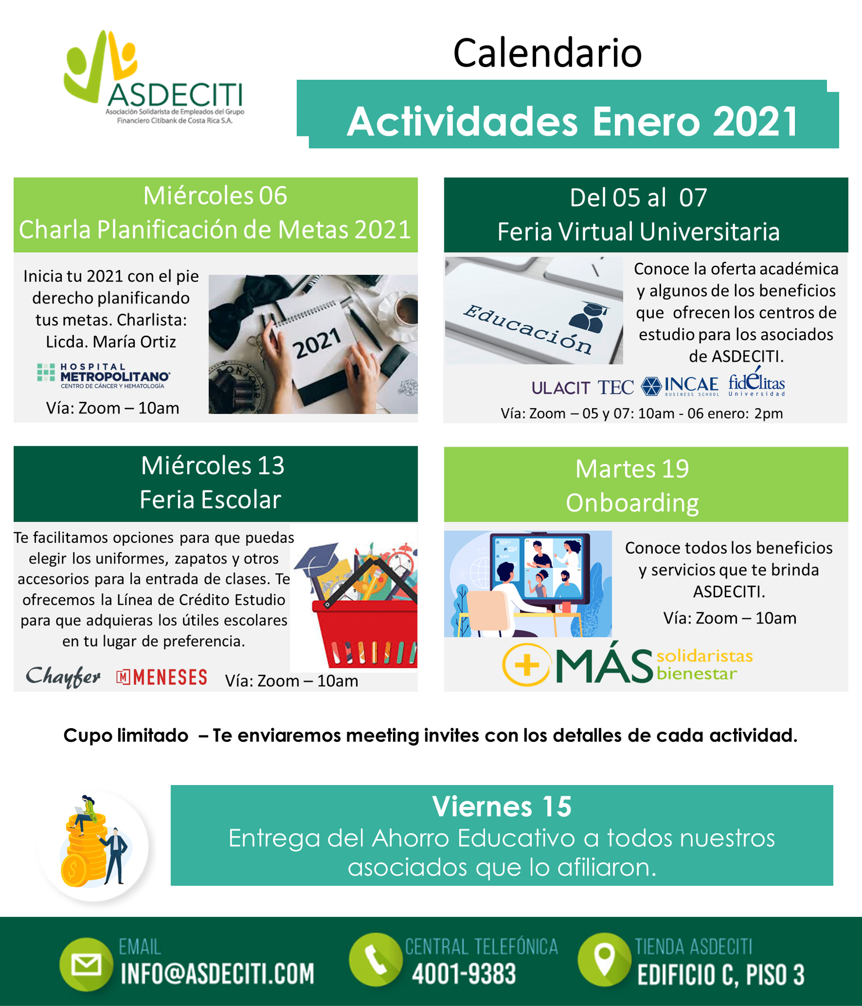 Detalle actividades enero