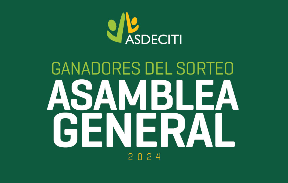 Ganadores de sorteos Asamblea General ASDECITI 2024