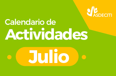 Calendario de actividades Julio